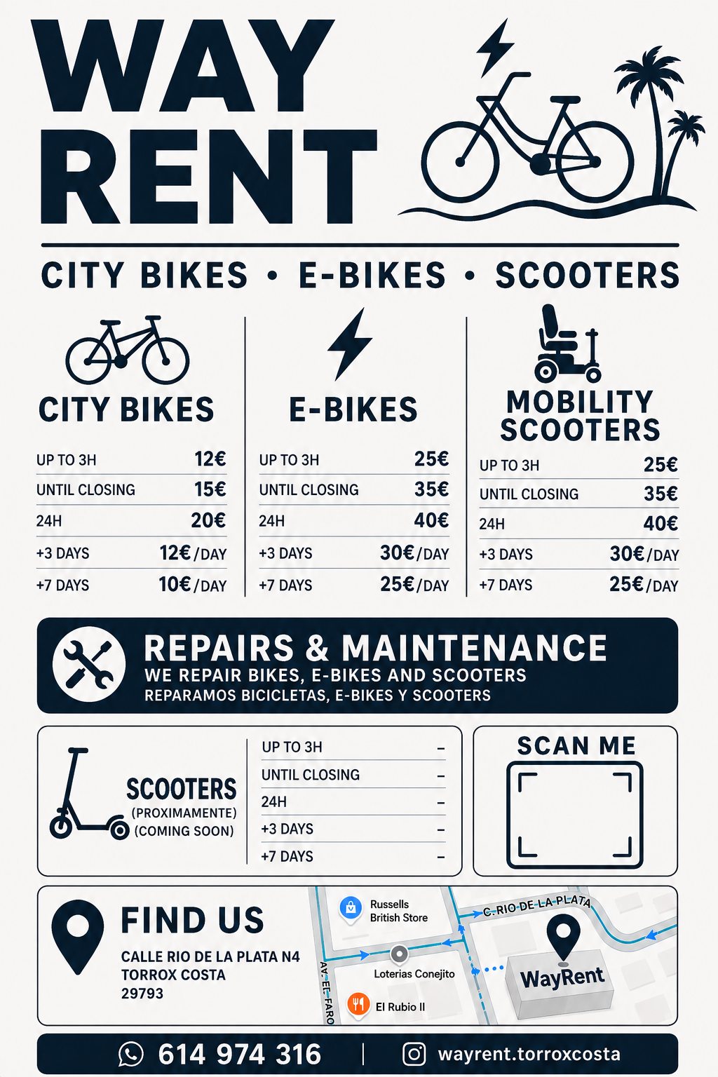 Flyer de WayRent Torrox Costa